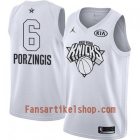 NBA New York Knick Trikots Kristaps Porzingis 6 2018 All-Star Jordan Brand Weiß Swingman - Herren